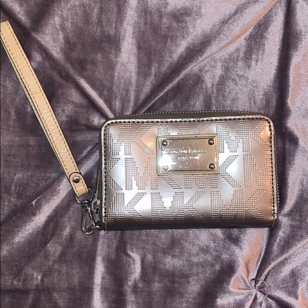 Michael Kors Silver Wristlet!